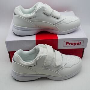 NEW Propet Women's 9 Narrow AA Tour Walker Strap White  Leather Shoes